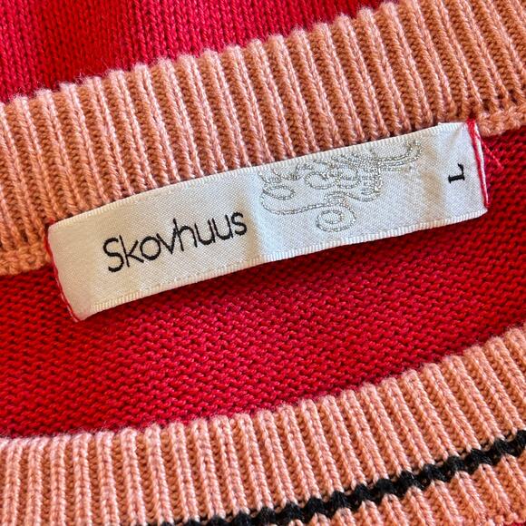 Skovhuus Sweater Danish Long sleeve crew neckline 
Colorblock size Large - Picture 4 of 5
